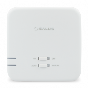 Ein weißer Funkempfänger als Modell Salus RXRXT510.