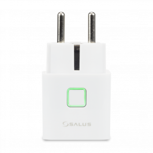 Ein weißer Funkstecker als Modell Salus SPE868.