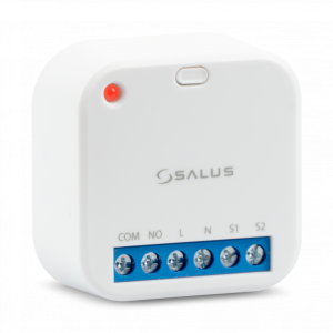 Ein weißer Raumtermostat als Modell Salus RXRXT510.